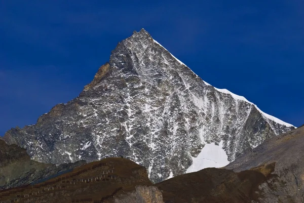 Weisshorn Cuerno Blanco Zermatt Valais Wallis Suiza Europa — Foto de Stock