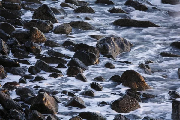 Галечные Камни Побережье Гомера Канарские Острова Испания Европа — стоковое фото