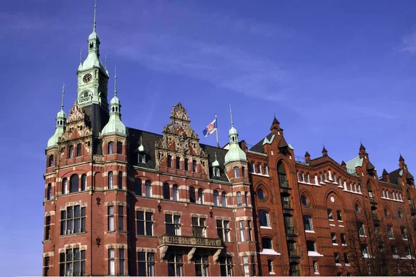 Speicherstadt Hamburgo Edifício Escritórios Históricos Hamburger Hafen Und Logistik Hhla — Fotografia de Stock