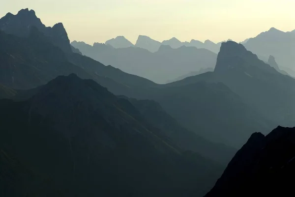 Vista Cordillera Karwendel Ehrwald Tirol Austria Europa — Foto de Stock