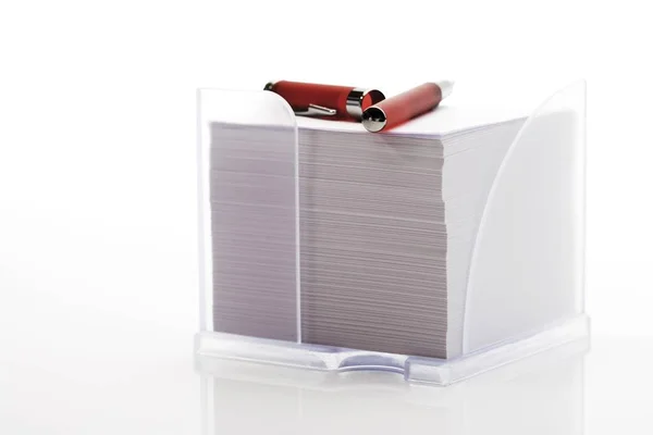 Паперова Коробка Червона Ручка Фонтану — стокове фото