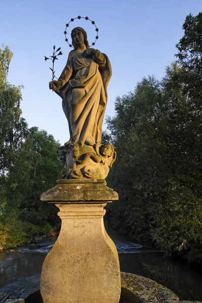 Maria Immaculata Mostě Saal Der Saale Rhoen Grabfeld Franconia Bavorsko — Stock fotografie