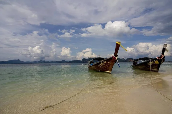 Kho Poda Adası Nang Tayland Güneydoğu Asya Asya Plaj Tekne — Stok fotoğraf