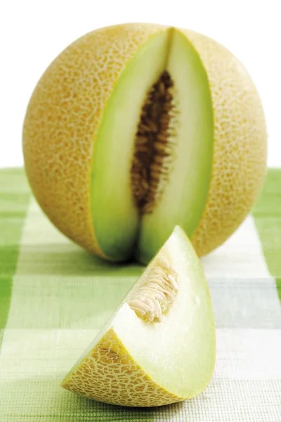 Galia Melon Cucumis Melo Var Reticulado — Fotografia de Stock