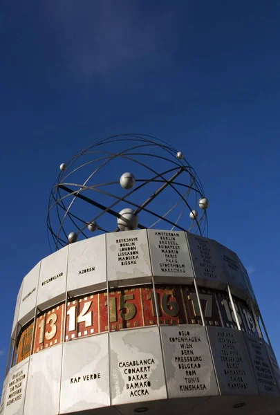 World Clock Alexanderplatz Square Berlin Germany Europe — Stock Photo, Image