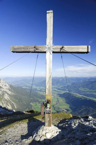 Gipfelkreuz Stoderzinken Steiermark Österreich Europa — Stockfoto