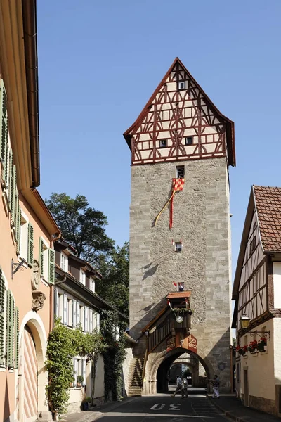 Joergentor Gate Muennerstadt Rhoen Franconia Bavorsko Německo Evropa — Stock fotografie