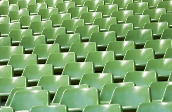 Lege Plastic Stoelen Sportstadion — Stockfoto