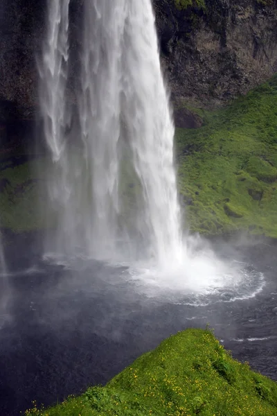 Grote Seljalandsfoss Waterval Ijsland — Stockfoto