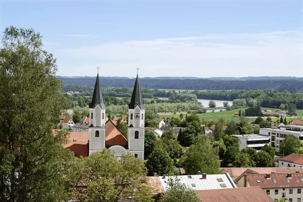 Gars River Inn District Muehldorf Alta Baviera Alemania Iglesia Parroquial —  Fotos de Stock