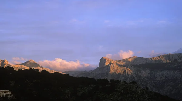 Blick Vom Port Soller Sierra Tramuntana Mallorca Spanien Europa — Stockfoto