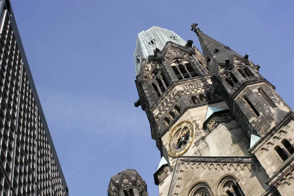 Мемориальная Церковь Императора Вильгельма Площади Брайтшайдплац Берлине Германия Европа — стоковое фото