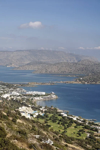 Elounda Península Spinalonga Baía Spinalonga Creta Oriental Grécia Europa — Fotografia de Stock