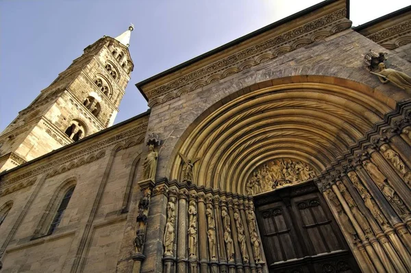 Bamberger Dom Catedral Entrada Bamberg Alta Franconia Baviera Alemania Europa —  Fotos de Stock