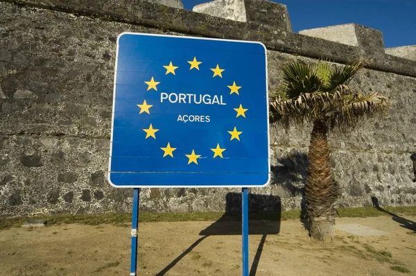Segno San Miguel Acores Portogallo Europa — Foto Stock