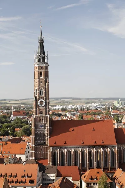 Chiesa San Martino Landshut Bassa Baviera Germania Europa — Foto Stock