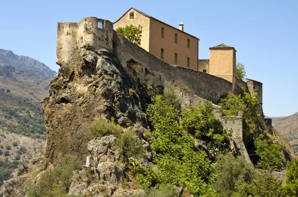 Старая Крепость Корте Корсика Франция Европа — стоковое фото