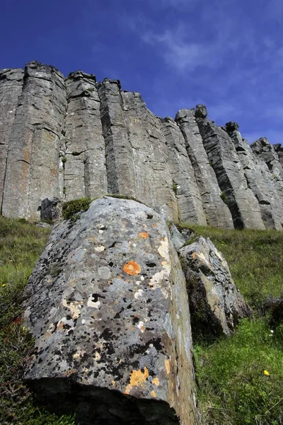 Famous Naturemonument Basaltcolumns Gerduberg Iceland — Stock Photo, Image