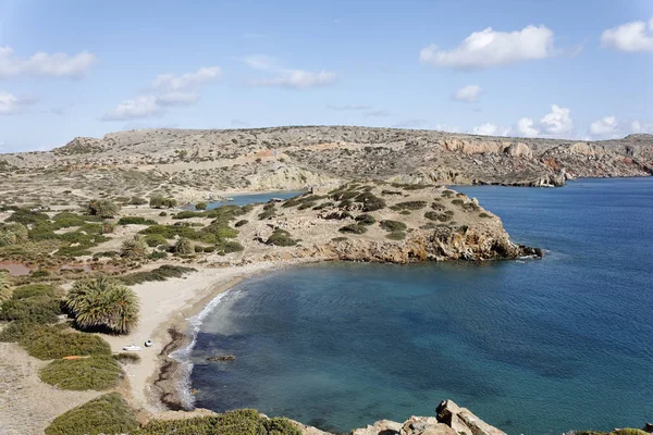 Узбережжя Erimoupoli Itanos Східної Європи Крит Греція — стокове фото