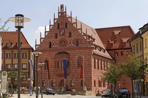 Vedere Pitorească Orașului Sulzbach Rosenberg Primăria Gotică Palatinatul Superior Bavaria — Fotografie, imagine de stoc