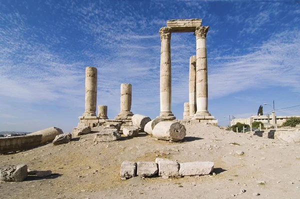 Jordan Amman Kalesi Jebel Qala Tapınak Cent — Stok fotoğraf