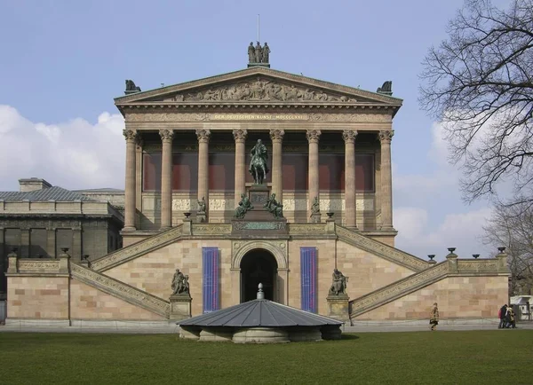 Old National Gallery Museumsinsel Museum Island Berlin Mitte Germany Europe — Stock Photo, Image