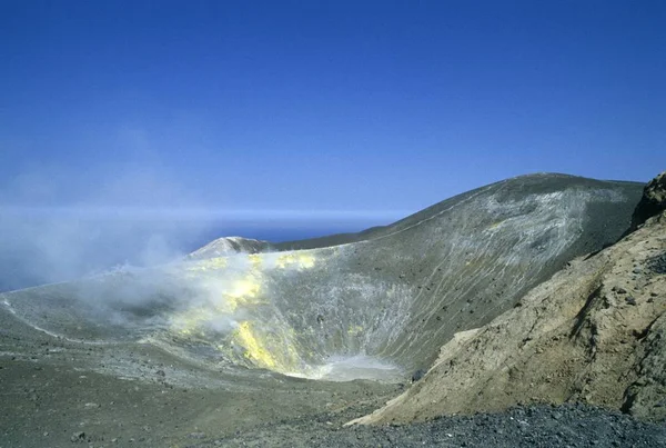 Vulcano Isole Eolie Italia Grande Caldera — Foto Stock