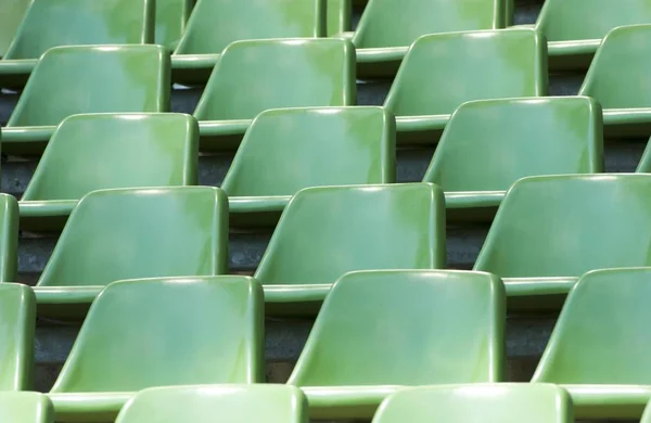 Empty Plastic Seats Sports Stadium — Stock Photo, Image