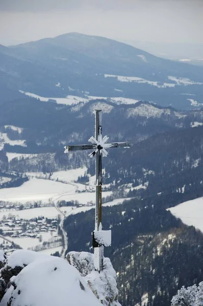 Kříž Sudelfeld Horní Bavorsko Německo Evropa — Stock fotografie