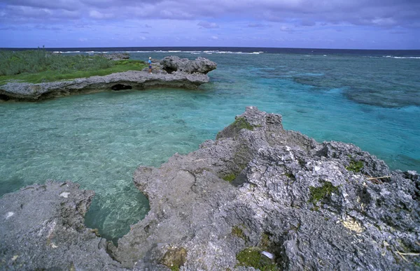 Rochas Bizarras Pointe Muli Ouvea Nova Caledônia Oceania — Fotografia de Stock