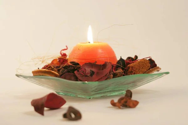 Όμορφο διακοσμητικό κερί — Φωτογραφία Αρχείου