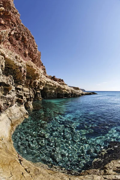 Baia Skinias Baia Karoumbes Creta Orientale Grecia Europa — Foto Stock