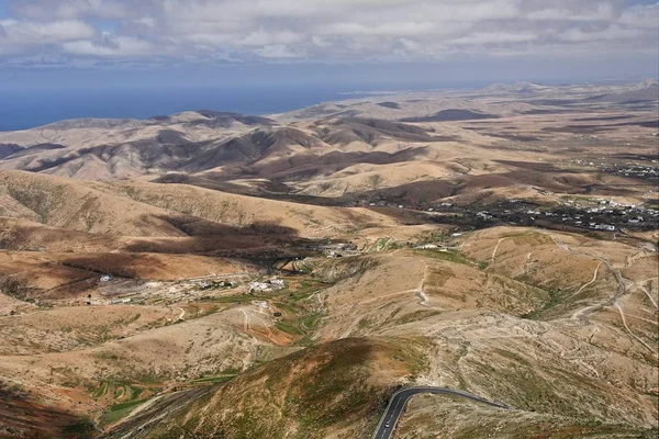 Valle Santa Ines Blick Vom Mirador Morro Velosa Fuerteventura Kanarische — Stockfoto