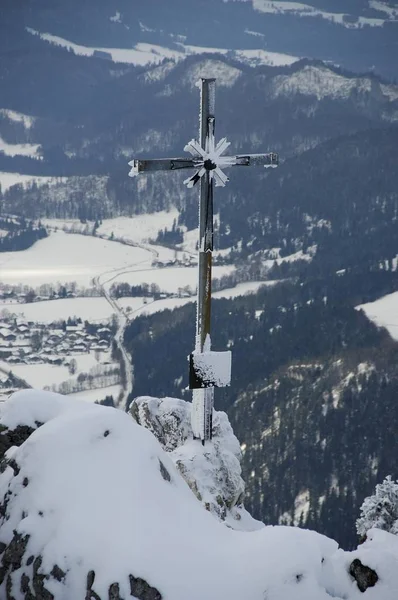 Kříž Sudelfeld Horní Bavorsko Německo Evropa — Stock fotografie