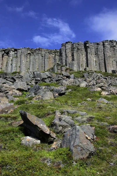 Slavný Naturemonument Basaltcolumns Gerduberg Islandu — Stock fotografie