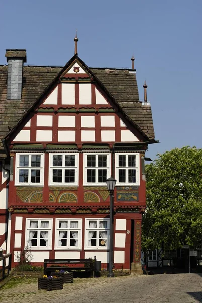 Schieder Schwalenberg Lippe Rámec Obce Severní Porýní Vestfálsko Německo Rathaus — Stock fotografie