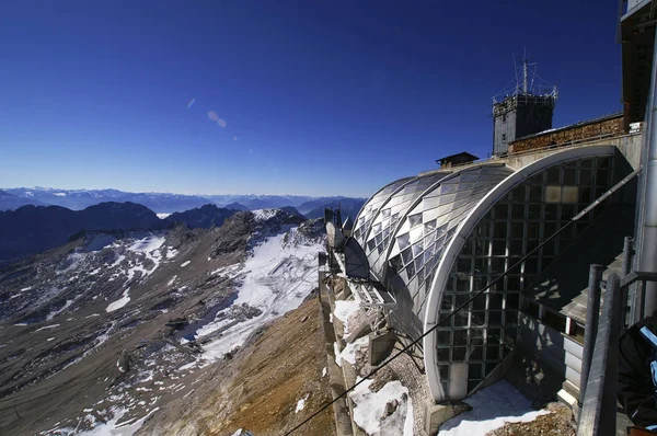 Wetteramt Und Bergstation Auf Der Zugspitze 2961M Oberbayern Bayern Deutschland — Stockfoto