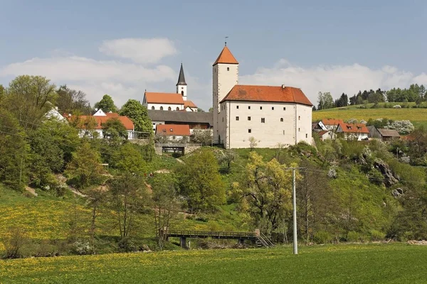 Burgtrausnitzre Pfreimd Folyó Oberpfalz Bavaria Germany — Stock Fotó