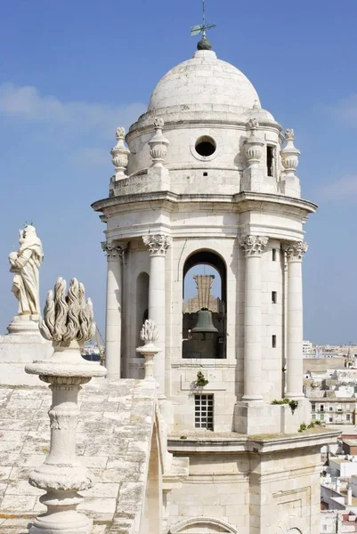 Cádiz Andalucía Catedral España Desde Torre Norte Hasta Torre Sur —  Fotos de Stock