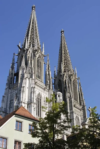 Ratisbona Alto Palatinado Baviera Alemania Torres Catedral — Foto de Stock
