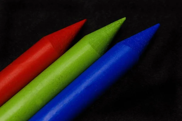 Kleurrijke Wax Crayon Potloden — Stockfoto