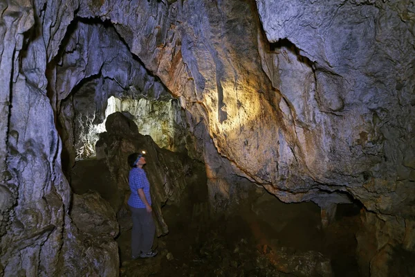 Trapezhöhle Kronenhöhle Tzermiadon Tzermiado Lasithi Plateau Östlicher Beton Griechenland Europa — Stockfoto