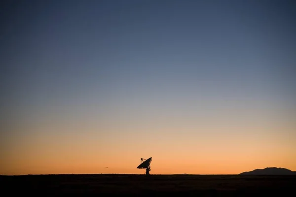 Télescope Satellite Coucher Soleil Dans Désert Arizona États Unis Amérique — Photo