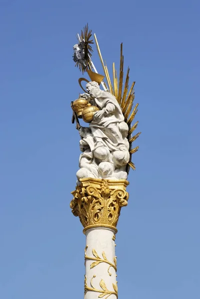 Plague Column Hauptstrasse Eisenstadt Burgenland Αυστρία — Φωτογραφία Αρχείου