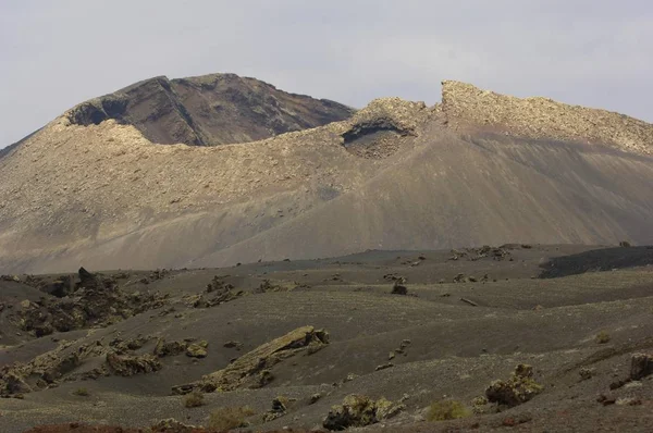 Parque Nacional Los Volcanes Lanzarote Canarie — Foto Stock