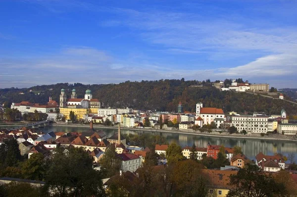 Passau Bavyera Almanya Avrupa Konusunda Görünümü — Stok fotoğraf