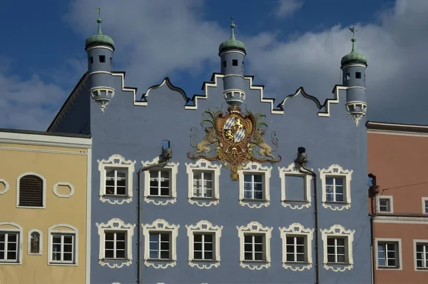 Rivestimento Del Municipio Burghausen Baviera Germania Europa — Foto Stock