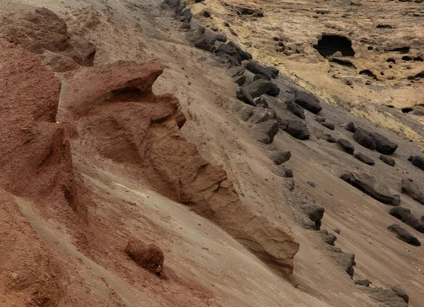 Estructura Geológica Del Paisaje Con Lava Volcánica —  Fotos de Stock