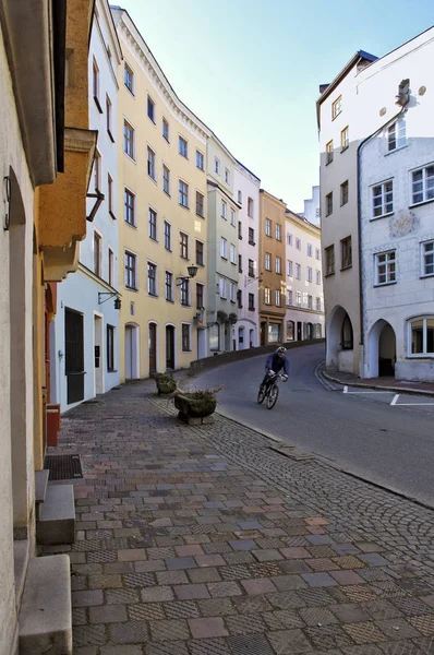 Straat Oude Binnenstad Van Wasserburg Beieren Duitsland Europa — Stockfoto