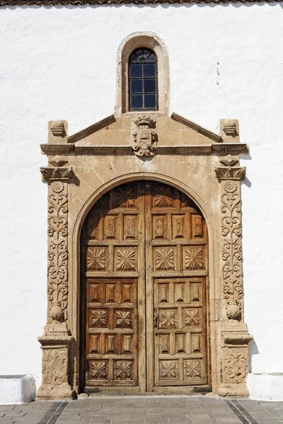 Betancuria Portal Der Kirche Santa Maria Fuerteventura Kanarische Inseln — Stockfoto